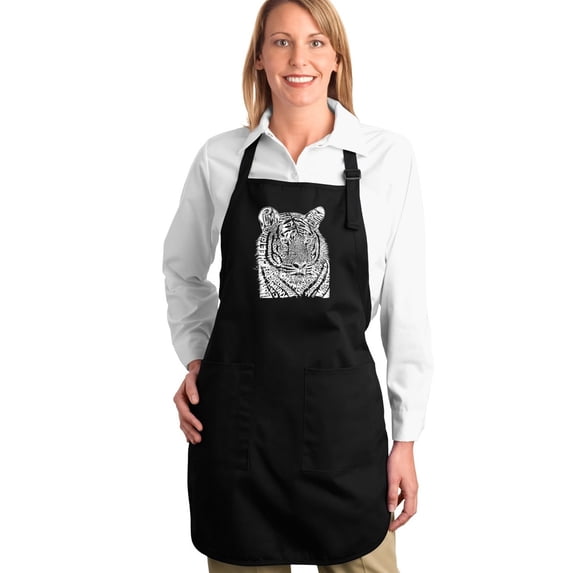 LA Pop Art Full Length Word Art Apron - Big Cats