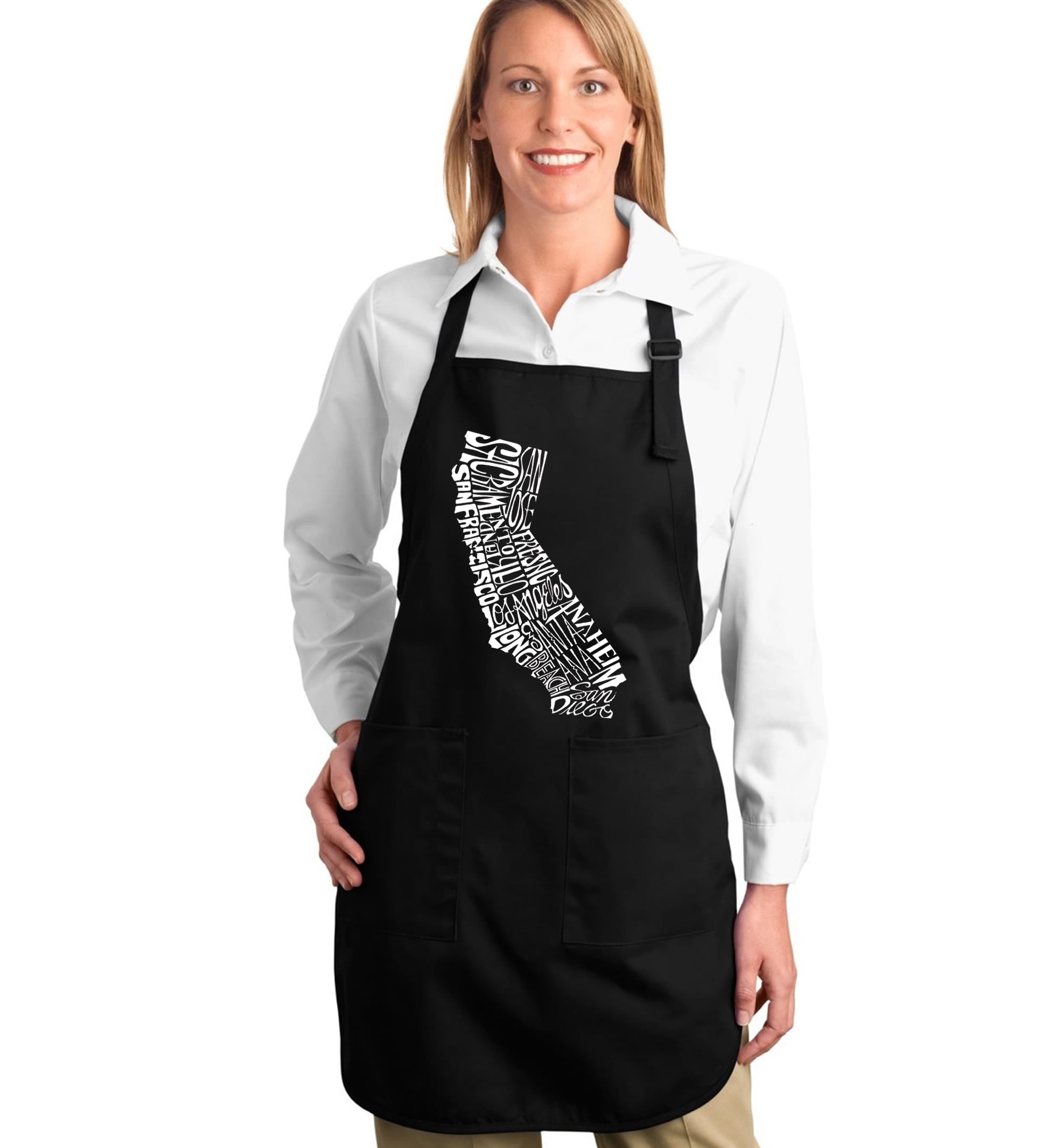 LA Pop Art Full Length Word Art Apron - California State - Walmart.com