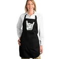 thumbnail image 1 of LA Pop Art Full Length Word Art Apron - Heavy Metal, 1 of 2