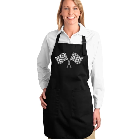 LA Pop Art Full Length Word Art Apron - NASCAR NATIONAL SERIES RACE TRACKS
