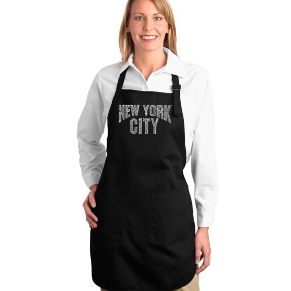 LA Pop Art Full Length Word Art Apron - NYC NEIGHBORHOODS