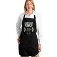 thumbnail image 1 of LA Pop Art Full Length Word Art Apron - Owl, 1 of 2