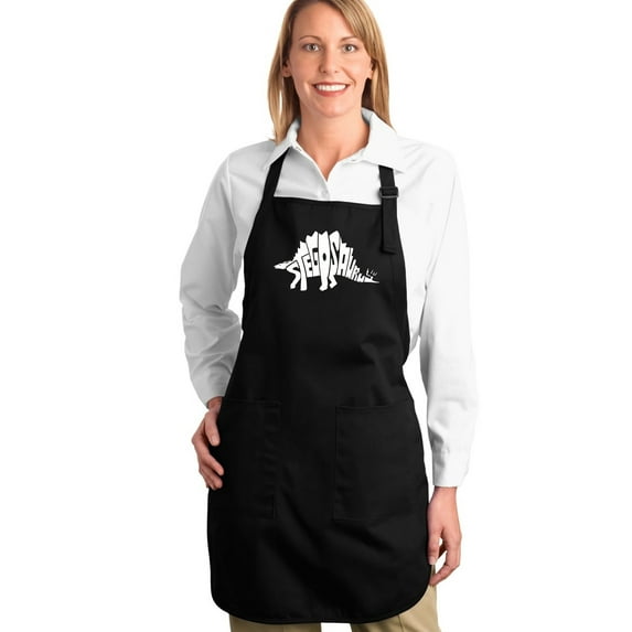 LA Pop Art Full Length Word Art Apron - STEGOSAURUS