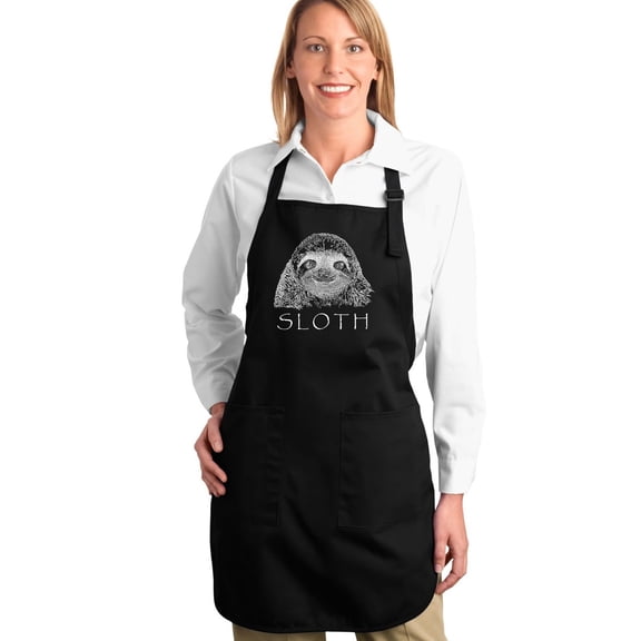 LA Pop Art Full Length Word Art Apron - Sloth