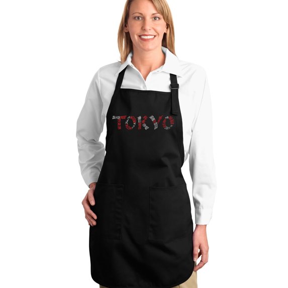 LA Pop Art Full Length Word Art Apron - THE NEIGHBORHOODS OF TOKYO