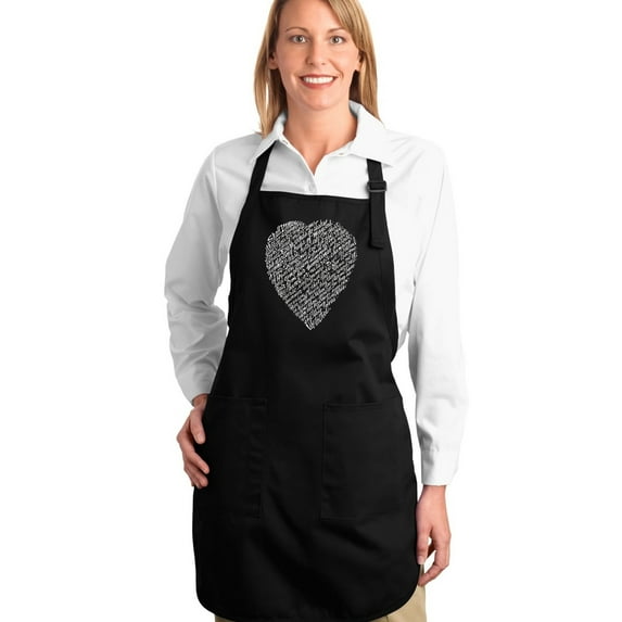 LA Pop Art Full Length Word Art Apron - WILLIAM SHAKESPEARE'S SONNET 18