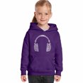 thumbnail image 1 of LA Pop Art Girl's Word Art Hooded Sweatshirt - 63 DIFFERENT GENRES OF MUSIC, 1 of 2
