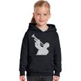 thumbnail image 1 of LA Pop Art Girl's Word Art Hooded Sweatshirt - ALL TIME JAZZ SONGS, 1 of 2