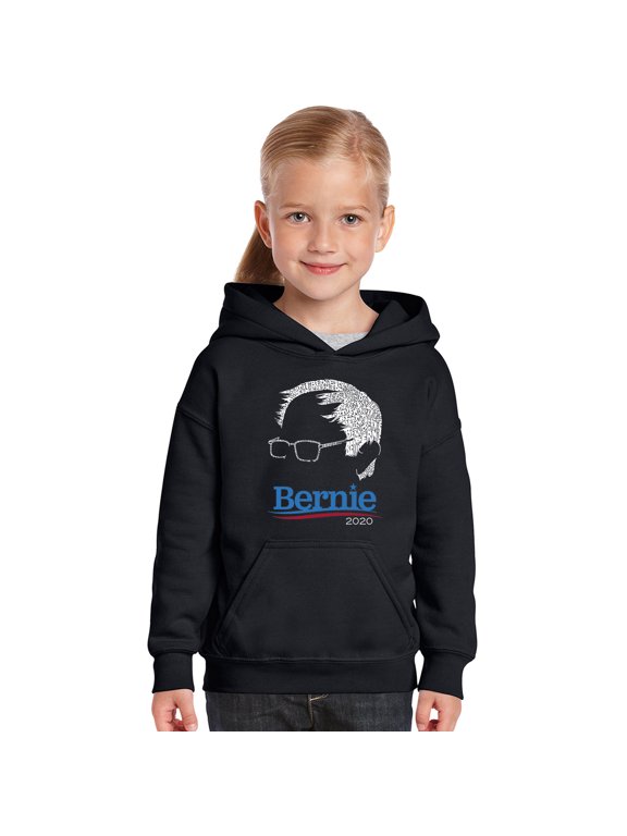 Girl's Word Art Hooded Sweatshirt - Bernie Sanders 2020