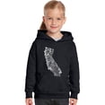 thumbnail image 1 of LA Pop Art Girl's Word Art Hooded Sweatshirt - California State, 1 of 2