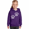 thumbnail image 1 of LA Pop Art Girl's Word Art Hooded Sweatshirt - Cat Mom, 1 of 2
