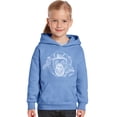 thumbnail image 1 of LA Pop Art Girl's Word Art Hooded Sweatshirt - Chimpanzee, 1 of 2