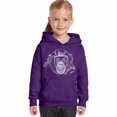 thumbnail image 1 of LA Pop Art Girl's Word Art Hooded Sweatshirt - Chimpanzee, 1 of 2