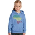 thumbnail image 1 of LA Pop Art Girl's Word Art Hooded Sweatshirt - Countries in Africa, 1 of 2