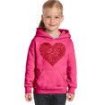 thumbnail image 1 of LA Pop Art Girl's Word Art Hooded Sweatshirt - Country Music Heart, 1 of 2