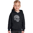 thumbnail image 1 of LA Pop Art Girl's Word Art Hooded Sweatshirt - Dead Inside Skull, 1 of 2