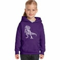 thumbnail image 1 of LA Pop Art Girl's Word Art Hooded Sweatshirt - Dino Pics, 1 of 2