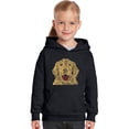thumbnail image 1 of LA Pop Art Girl's Word Art Hooded Sweatshirt - Dog, 1 of 2
