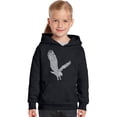 thumbnail image 1 of LA Pop Art Girl's Word Art Hooded Sweatshirt - Eagle, 1 of 2