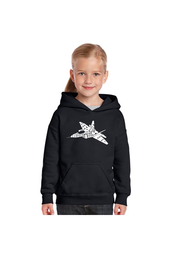 Girl's Word Art Hooded Sweatshirt - FIGHTER JET - NEED FOR SPEED