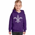 thumbnail image 1 of LA Pop Art Girl's Word Art Hooded Sweatshirt - FLEUR DE LIS - POPULAR LOUISIANA CITIES, 1 of 2
