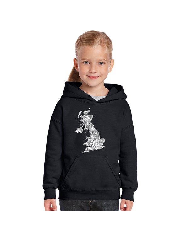 Girl's Word Art Hooded Sweatshirt - GOD SAVE THE QUEEN