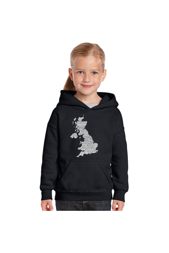 Girl's Word Art Hooded Sweatshirt - GOD SAVE THE QUEEN