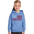 thumbnail image 1 of LA Pop Art Girl's Word Art Hooded Sweatshirt - God Bless America, 1 of 2