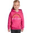 thumbnail image 1 of LA Pop Art Girl's Word Art Hooded Sweatshirt - Good Vibes, 1 of 2