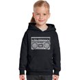 thumbnail image 1 of LA Pop Art Girl's Word Art Hooded Sweatshirt - Greatest Rap Hits of The 1980's, 1 of 2