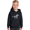 thumbnail image 1 of LA Pop Art Girl's Word Art Hooded Sweatshirt - Horse Breeds, 1 of 2