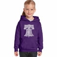 thumbnail image 1 of LA Pop Art Girl's Word Art Hooded Sweatshirt - Liberty Bell, 1 of 2