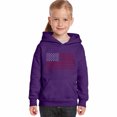 thumbnail image 1 of LA Pop Art Girl's Word Art Hooded Sweatshirt - Maga Flag, 1 of 2