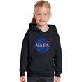 thumbnail image 1 of LA Pop Art Girl's Word Art Hooded Sweatshirt - NASA's Most Notable Missions, 1 of 1