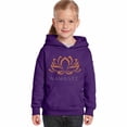thumbnail image 1 of LA Pop Art Girl's Word Art Hooded Sweatshirt - Namaste, 1 of 2