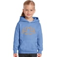 thumbnail image 1 of LA Pop Art Girl's Word Art Hooded Sweatshirt - Namaste, 1 of 2