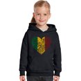 thumbnail image 1 of LA Pop Art Girl's Word Art Hooded Sweatshirt - One Love Heart, 1 of 2