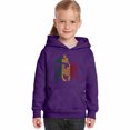 thumbnail image 1 of LA Pop Art Girl's Word Art Hooded Sweatshirt - Rasta Lion - One Love, 1 of 2