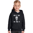 thumbnail image 1 of LA Pop Art Girl's Word Art Hooded Sweatshirt - Ride It Like You Stole It, 1 of 1