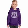 thumbnail image 1 of LA Pop Art Girl's Word Art Hooded Sweatshirt - Route 66 - Life is a Highway, 1 of 2