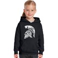 thumbnail image 1 of LA Pop Art Girl's Word Art Hooded Sweatshirt - SPARTAN, 1 of 2