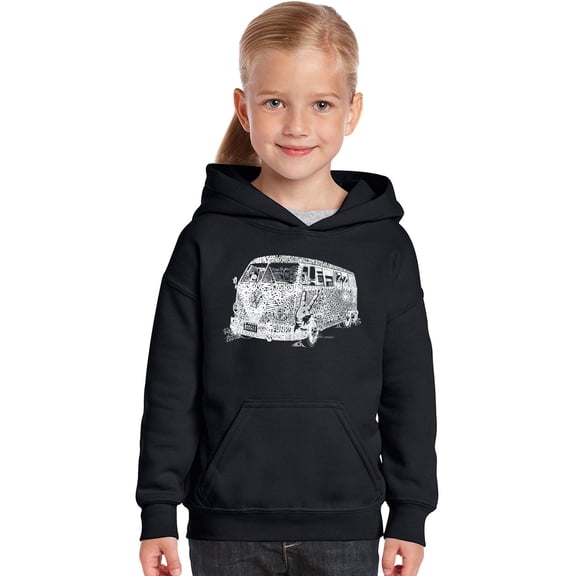 LA Pop Art Girl's Word Art Hooded Sweatshirt - THE 70'S