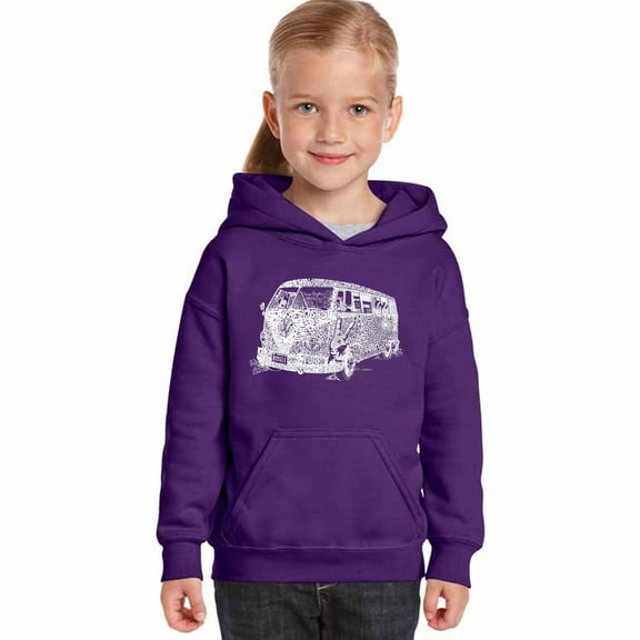 LA Pop Art Girl's Word Art Hooded Sweatshirt - THE 70'S