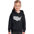 thumbnail image 1 of LA Pop Art Girl's Word Art Hooded Sweatshirt - THE STAR SPANGLED BANNER, 1 of 2