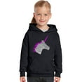 thumbnail image 1 of LA Pop Art Girl's Word Art Hooded Sweatshirt - Unicorn, 1 of 2