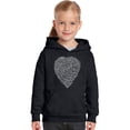 thumbnail image 1 of LA Pop Art Girl's Word Art Hooded Sweatshirt - WILLIAM SHAKESPEARE'S SONNET 18, 1 of 2
