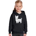 thumbnail image 1 of LA Pop Art Girl's Word Art Hooded Sweatshirt - Yorkie, 1 of 2