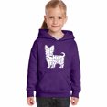 thumbnail image 1 of LA Pop Art Girl's Word Art Hooded Sweatshirt - Yorkie, 1 of 1