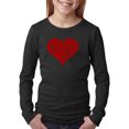 thumbnail image 1 of LA Pop Art Girl's Word Art Long Sleeve - All You Need Is Love, 1 of 2