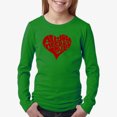 thumbnail image 1 of LA Pop Art Girl's Word Art Long Sleeve - All You Need Is Love, 1 of 2